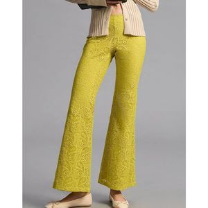 By Anthropologie Flared Lace Pants Size 6 NWT